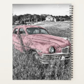 Voiture classique rose (Dos)