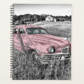 Voiture classique rose (Devant)