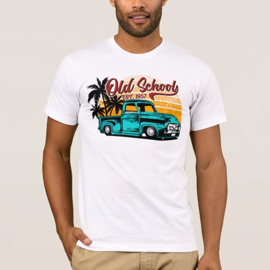 Voiture classique Vieux T-shirt école (Devant)