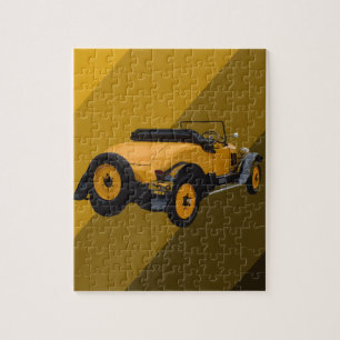 Voiture convertible Vintage Jaune, Puzzle