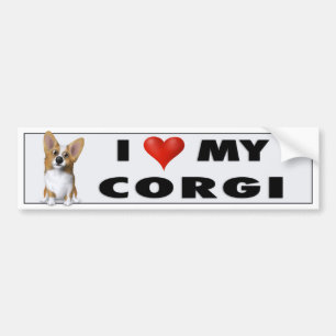 Voiture Corgi de Gallois 1 autocollant d'amour