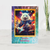 Voiture d'anniversaire Rockin, 5" x 7" Carte de vo (Devant)