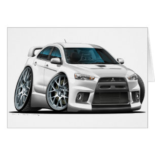 Voiture de blanc de Mitsubishi Evo