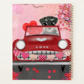Voiture de chien Schnauzer avec les coeurs Valenti (Dos)