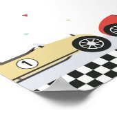 Voiture de course Affiche de bienvenue d'anniversa (Coin)