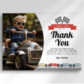 Voiture de course Anniversaire Carte de remercieme