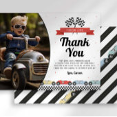 Voiture de course Anniversaire Carte de remercieme
