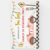 Voiture de course Anniversaire Grande bannière (Vertical)