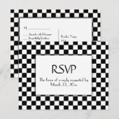 Voiture de course avec menu RSVP (Devant / Derrière)