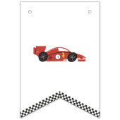 Voiture de course Bannière d'anniversaire heureux (Premier drapeau)