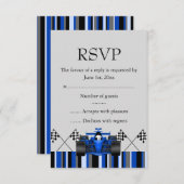 Voiture de course bleue RSVP (Devant / Derrière)