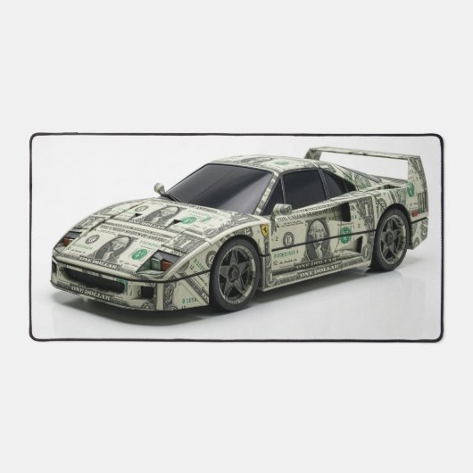 Voiture de course en origami d'argent (Recto)