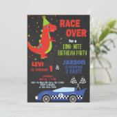 Voiture de course et invitation des frères et soeu (Debout devant)