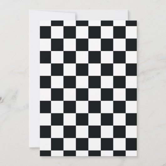 Voiture de course Fast One - Invitation (Dos)