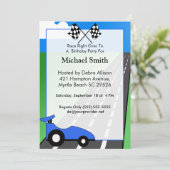 Voiture de course Invitation Anniversaire (Debout devant)