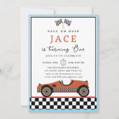 Voiture de course Invitation Anniversaire (Devant)