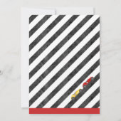 Voiture de course Invitation Anniversaire (Dos)