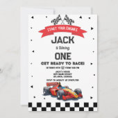 Voiture de course Invitation Anniversaire (Devant)
