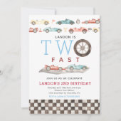 Voiture de course Invitation Anniversaire (Devant)