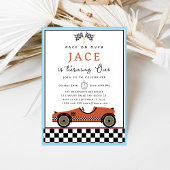 Voiture de course Invitation Anniversaire