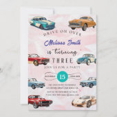 Voiture de course Invitation Anniversaire (Devant)