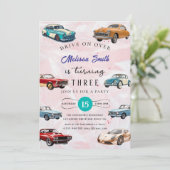 Voiture de course Invitation Anniversaire (Debout devant)
