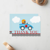 Voiture de course Merci cartes de notes (Devant/Arrière en situation)