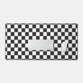 Voiture de course Noir blanc Checker Motif Drapeau (Clavier et souris)