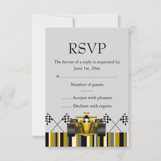 Voiture de course or RSVP (Devant)