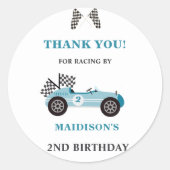 Voiture de course Sticker Classic Round Party (Devant)