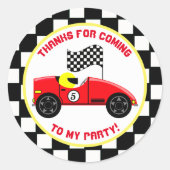 Voiture de course Stickers de fête d'anniversaire  (Devant)