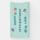 Voiture de course thème Anniversaire bannière de f (Verticale)