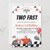 Voiture de course vintage Anniversaire Invitation  (Devant)