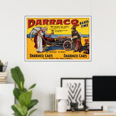 Voiture de course vintage Poster : Darracq Annonce (Bureau à domicile)
