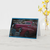 Voiture de cru de carte d'anniversaire (Fleur jaune)