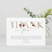 Voiture de Merci de Baby shower Floral rose or mod (Debout devant)