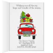 Voiture de Noël classique Joyeuse avec cadeaux (Intérieur (Droit))