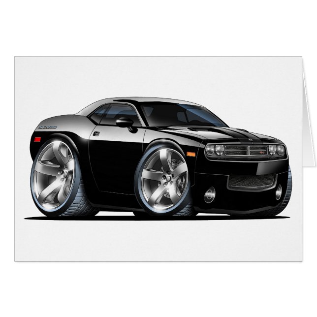 Voiture de noir de challengeur de Dodge (Devant horizontal)