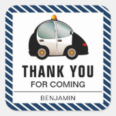 Voiture de police Anniversaire Fête Faveur Sticker (Devant)