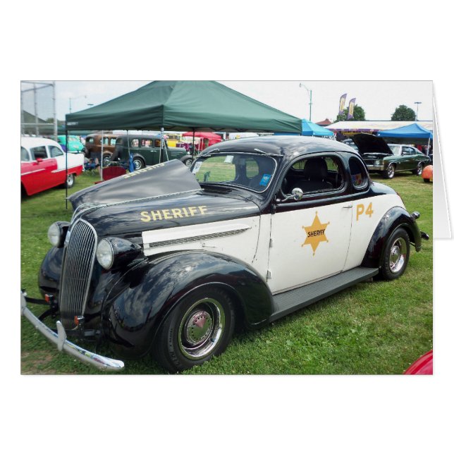 Voiture de police antique (Devant horizontal)