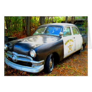 Voiture de police de la route des cinquante ans