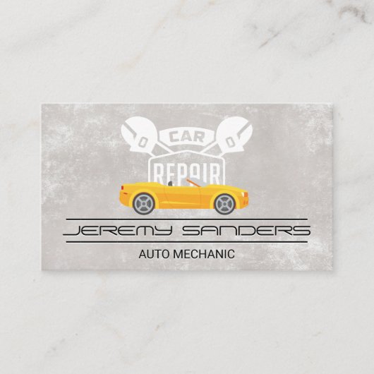 Voiture de sport | Carte de visite du logo de répa (Devant)