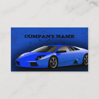 Voiture de sport de bleu royal de carte de visite