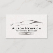 Voiture de sport et pistons | Carte de visite méca (Devant)