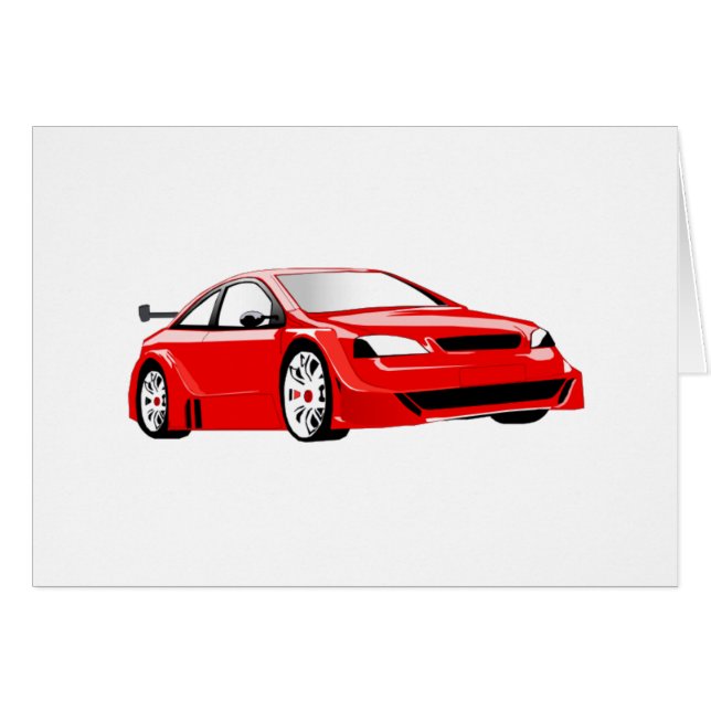 Voiture de sport rouge (Devant horizontal)