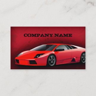 Voiture de sport rouge de carte de visite