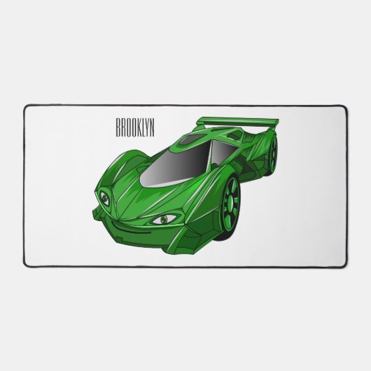 Voiture de sport verte avec illustration airfos (Recto)