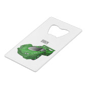 Voiture de sport verte avec illustration airfos (Devant Angle)