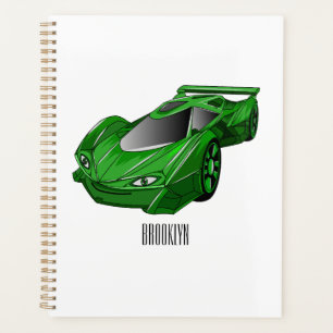 Voiture de sport verte avec illustration airfos