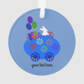 Voiture d'oeufs de lapin à cheval #3 Ornement (dos)